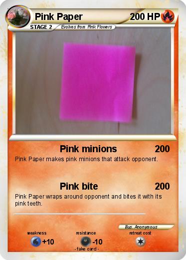 Pokemon Pink Paper