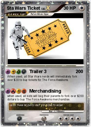 Pokemon Sta Wars Ticket