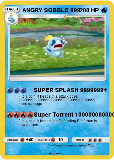 Pokemon ANGRY SOBBLE 999