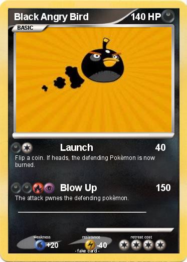 Pokemon Black Angry Bird