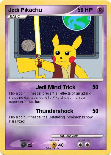 Pokemon Jedi Pikachu