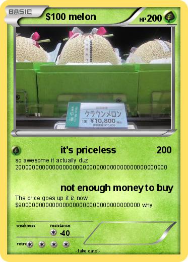 Pokemon $100 melon