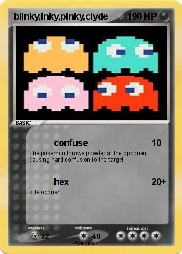 Pokemon blinky,inky,pinky,clyde