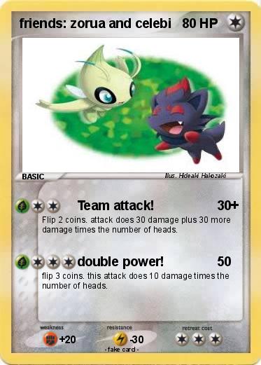 Pokemon friends: zorua and celebi