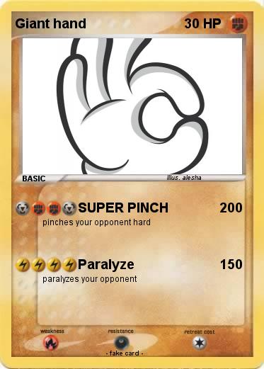 Pokemon Giant hand