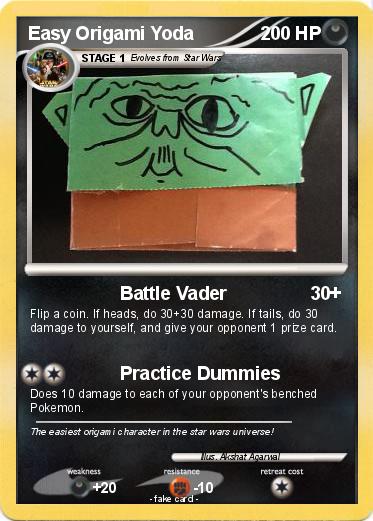 Pokemon Easy Origami Yoda