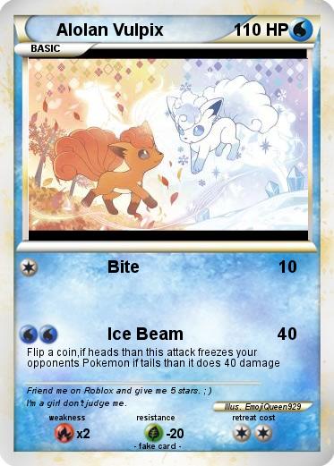 Pokemon Alolan Vulpix