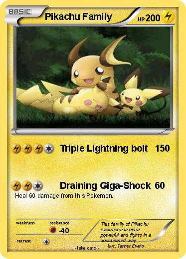 Pokemon Pikachu Family