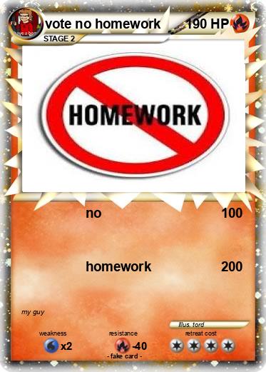 Pokemon vote no homework