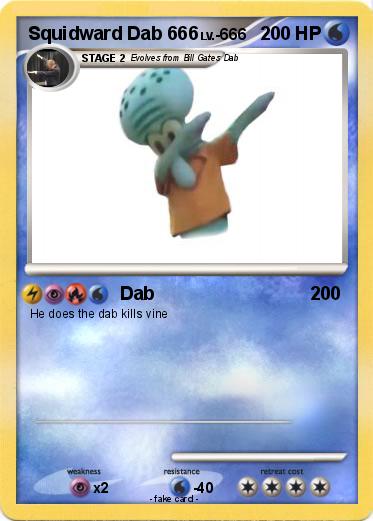 Pokemon Squidward Dab 666