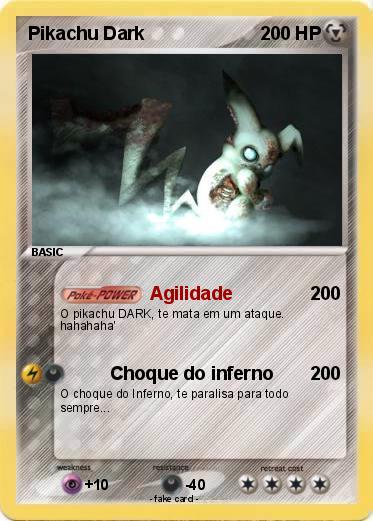 Pokemon Pikachu Dark