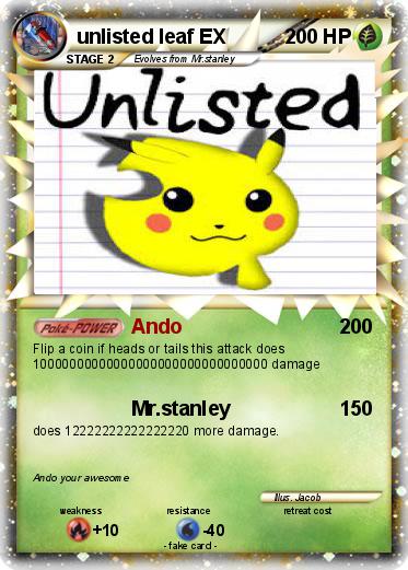 Pokemon unlisted leaf EX