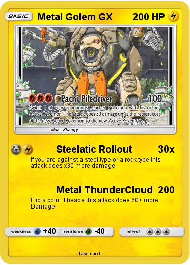 Pokemon Metal Golem GX