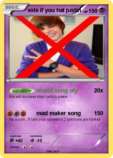 Pokemon vote if you hat justin