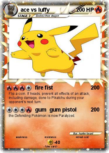 Pokemon ace vs luffy