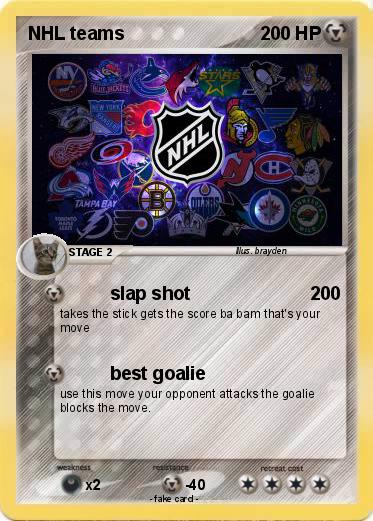 Pokemon NHL teams