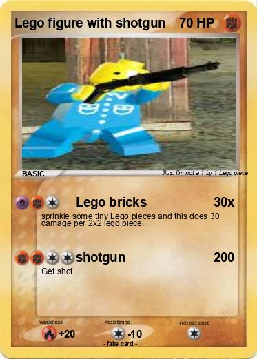 Pokemon Lego figure with shotgun