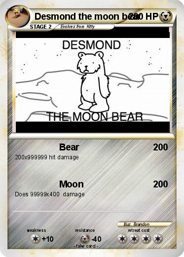 Pokemon Desmond the moon bear