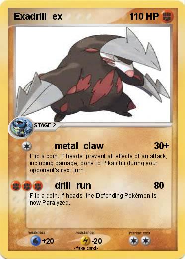 Pokemon Exadrill  ex