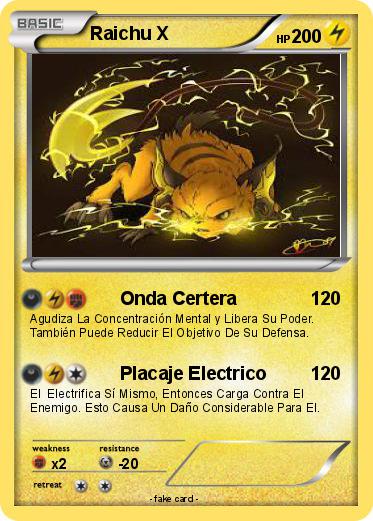 Pokemon Raichu X Pokemon Raichu X
