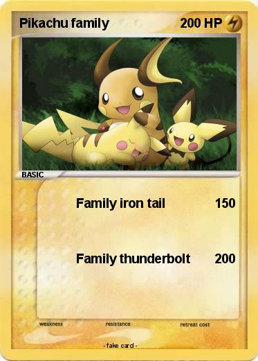 Pokemon Pikachu family