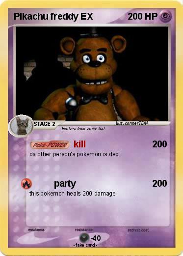 Pokemon Pikachu freddy EX