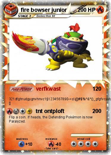 Pokemon fire bowser junior
