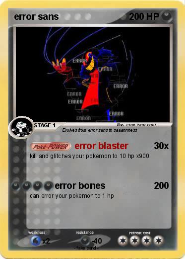 Pokemon error sans