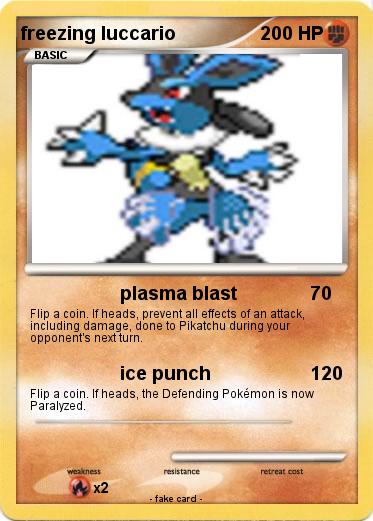 Pokemon freezing luccario