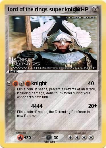 Pokemon lord of the rings super knight