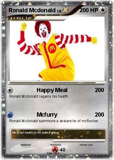 Pokemon Ronald Mcdonald