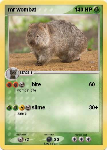 Pokemon mr wombat