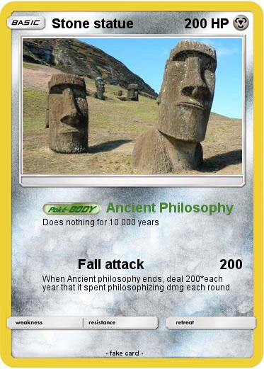 Pokemon Stone statue