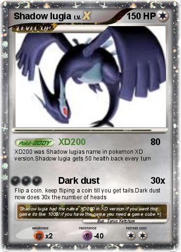 Pokemon Shadow lugia