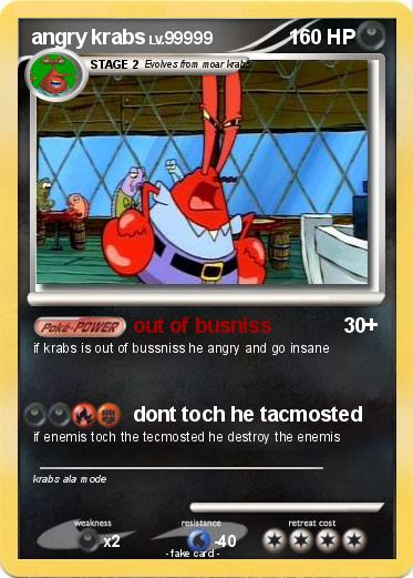 Pokemon angry krabs
