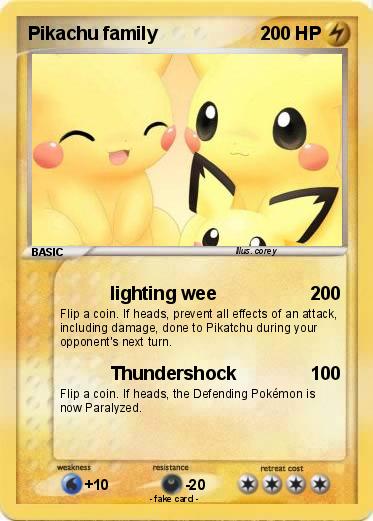 Pokemon Pikachu family