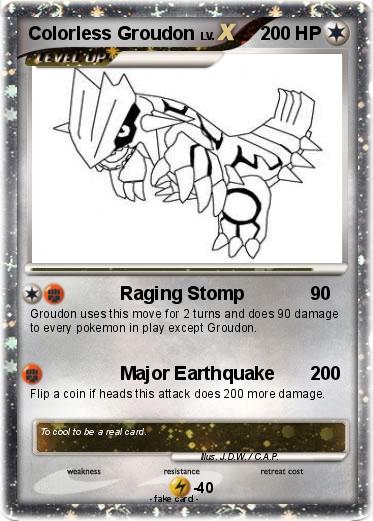 Pokemon Colorless Groudon