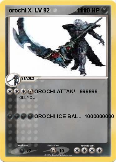 Pokemon orochi X  LV 92                 1111