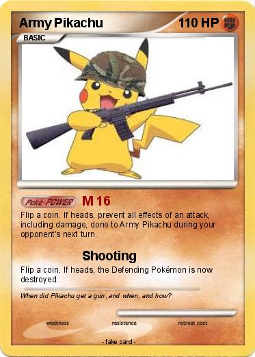 Pokemon Army Pikachu
