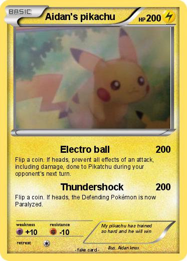 Pokemon Aidan's pikachu