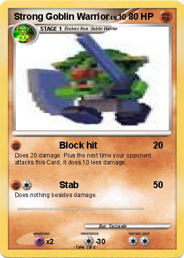 Pokemon Strong Goblin Warrior