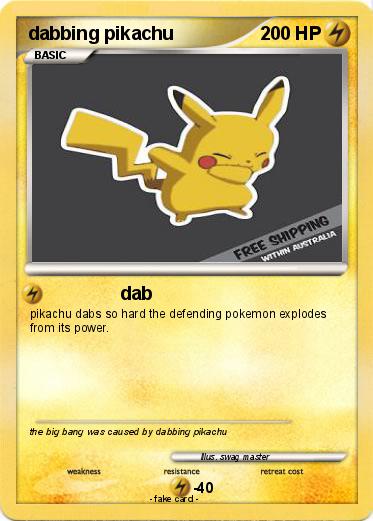 Pokemon dabbing pikachu