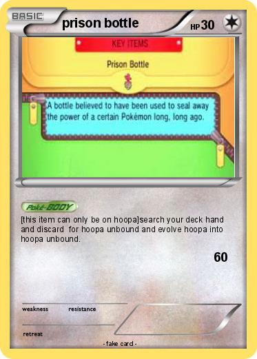 Pokemon prison bottle