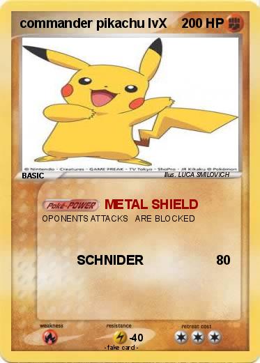 Pokemon commander pikachu lvX