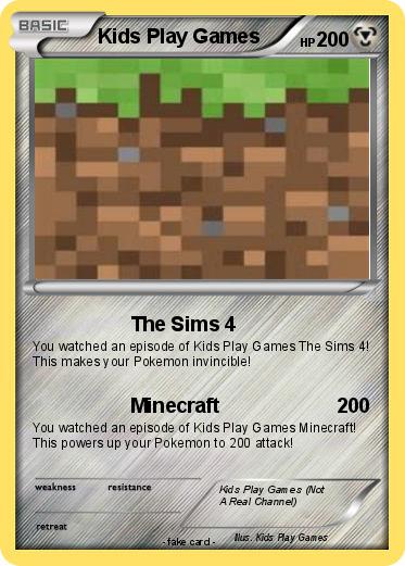 Pokemon Kids Play Games