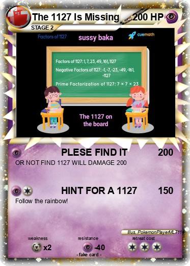 Pokemon The 1127 Is Missing