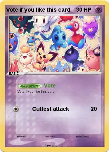 Pokemon Vote if you like this card