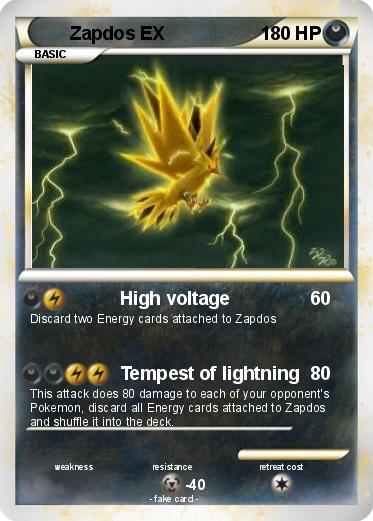 Pokemon Zapdos EX