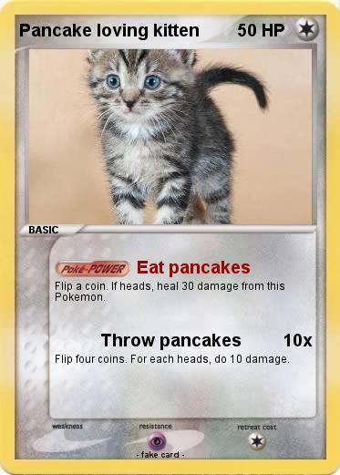 Pokemon Pancake loving kitten