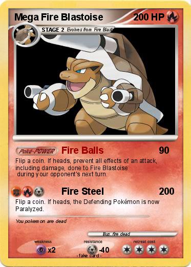 Pokemon Mega Fire Blastoise